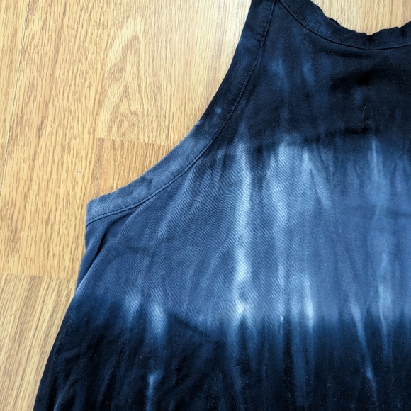 Old Navy Dark Navy Blue Tie Dye Striped Summer Dress - Picture 3 of 6